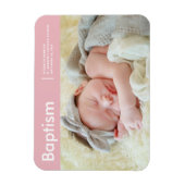 Baptism For Her Modern Minimalist Custom Photo Magneet (Verticaal)