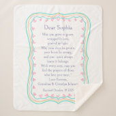 Baptism Gift Prayer Grandparents Blanket Sherpa Sherpa Deken (Voorkant)