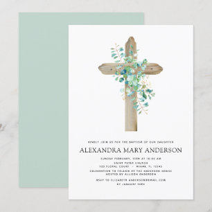 Baptism Greenery Sage Eucalyptus Kaart