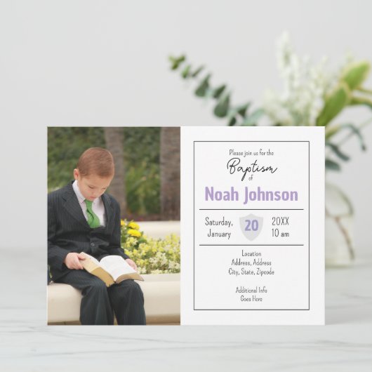 Baptism Invitation (Debout devant)