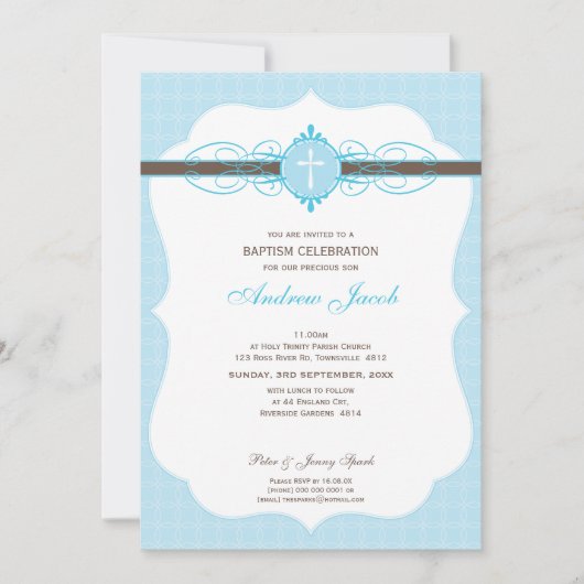 BAPTISM INVITATION :: 8P immaculé (Devant)