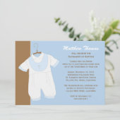 Baptism Invitation for Boy Kaart (Staand voorkant)
