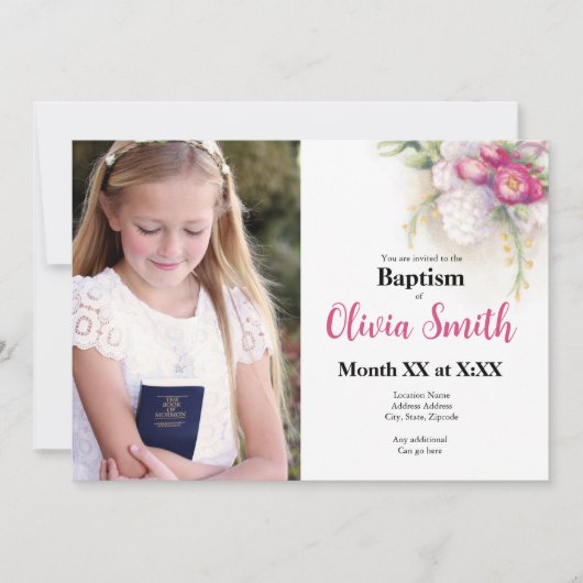 Baptism Invitation Kaart (Voorkant)