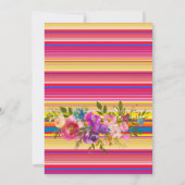 Baptism Invitation Mexican Fiesta Gold Kaart (Achterkant)