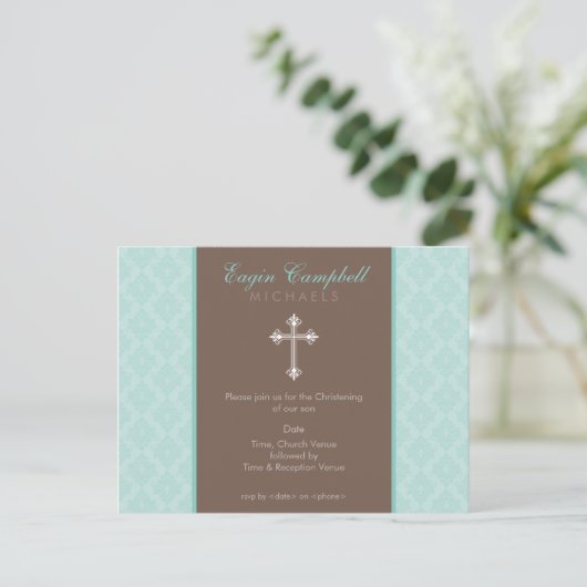 BAPTISM INVITATION :: oh si beau 4 (Debout devant)