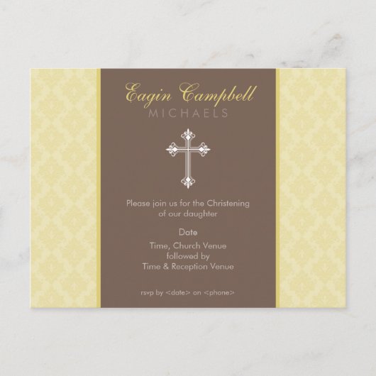 BAPTISM INVITATION :: oh si beau 6 (Devant)