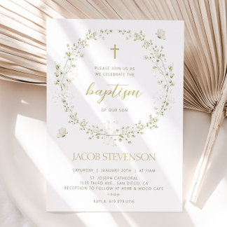 BAPTISM Invitation, première communion Invitation