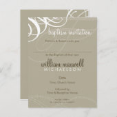 BAPTISM INVITATION :: vogue design 9 (Devant / Derrière)