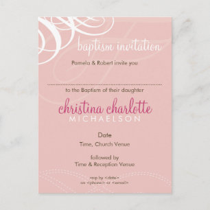 BAPTISM INVITE : designer vogue 1 Uitnodiging Briefkaart