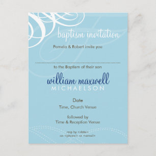 BAPTISM INVITE : designer vogue 6 Uitnodiging Briefkaart