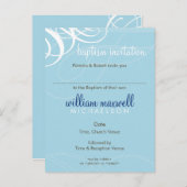 BAPTISM INVITE:: designer vogue 6 Uitnodiging Briefkaart (Voorkant / Achterkant)