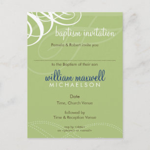 BAPTISM INVITE : designer vogue 8 Uitnodiging Briefkaart