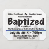 Baptism Invite Kaart (Voorkant / Achterkant)