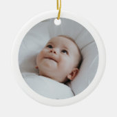 Baptism Keepsake Round Photo Keramisch Ornament (Voorkant)