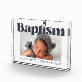 Baptism Modern Bold Simple Bedankt Fotoblokken (Rechts)
