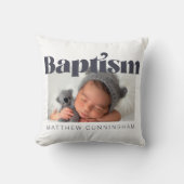 Baptism Modern Bold Simple Photo Hartelijk dank Kussen (Voorkant)