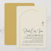 BAPTISM moderne bewerkbare gekromde tekst Kaart (Voorkant / Achterkant)