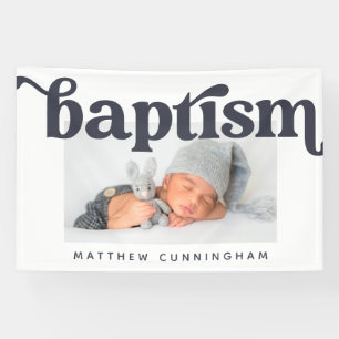 Baptism Moderne, eenvoudige aangepaste foto Spandoek