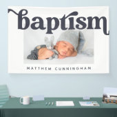 Baptism Moderne, eenvoudige aangepaste foto Spandoek (Beurs)
