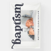 Baptism Moderne, eenvoudige aangepaste foto Spandoek (Verticaal)