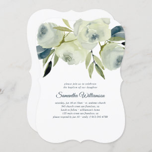 Baptism Moderne Waterverf Floral Kaart