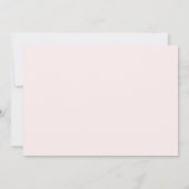 Baptism pink florals wreath bow photo girl bedankkaart (Achterkant)