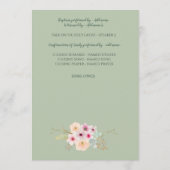 Baptism-programma - Floral Cross - Boy of Girl Programma (Achterkant)