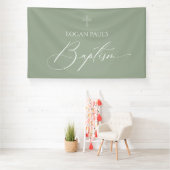 Baptism Sage banner backdrop (Insitu)
