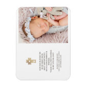 Baptism Simple and Moderne Photo Cross Hartelijk d Magneet (Verticaal)