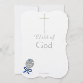 Baptism Son Cross Blue Kaart (Achterkant)