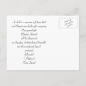 Baptism-uitnodiging Uitnodiging Briefkaart (Achterkant)