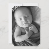 Baptism White Marble Silver Cross Script Boy Foto Kaart (Achterkant)