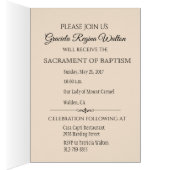 Baptismal  Baby Girl Angel - Uitnodiging (Binnen (Rechts))