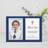 Baptismbevestiging van de Communityjongen PHOTO Bedankkaart (Staand voorkant)