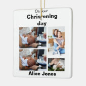 Baptisme - Aangepast 4 Fotocollage Keramisch Ornament (Links)