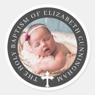 Baptisme Aangepaste foto's en crosspromoties Ronde Sticker
