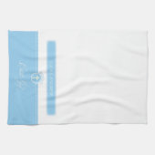 Baptisme, aangepaste naam, blauw kind van God Theedoek (Horizontaal)