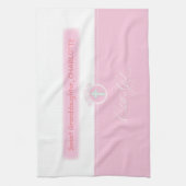 Baptisme, Aangepaste naam, Gefeliciteerd Roze Kind Theedoek (Verticaal)