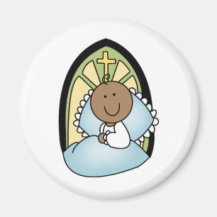 Baptisme African American Baby Boy Magneet