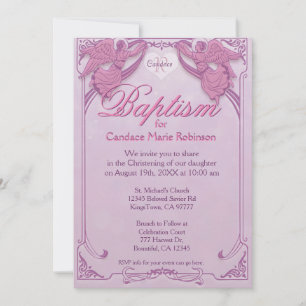 Baptisme Angel Monogram Kaart