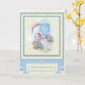 BAPTISME Baby Rozen Zegening Kaart (Gele Bloem)