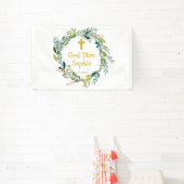 Baptisme Backdrop Decorations Girl Boy God Bless Spandoek (Insitu)