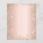 Baptisme blush eucalyptus glitter budget uitnodigi flyer (Achterkant)