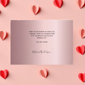 Baptisme blush roze fotoscriptemeisje bedankkaart