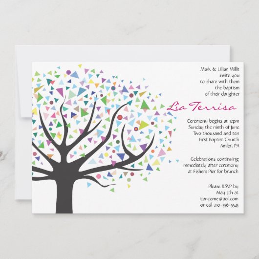 Baptisme Christening Aangepaste uitnodiging (Voorkant)