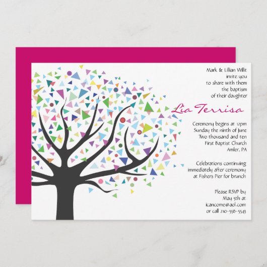 Baptisme Christening Aangepaste uitnodiging (Voorkant / Achterkant)