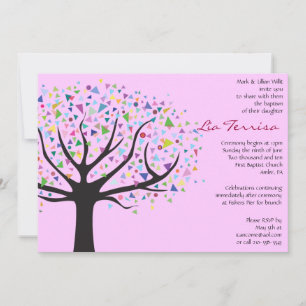 Baptisme Christening Aangepaste uitnodiging roze