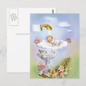 Baptisme christening baby briefkaart (Voorkant / Achterkant)