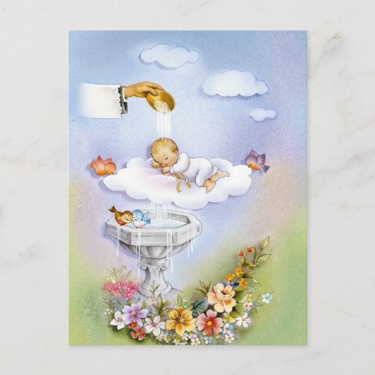 Baptisme christening baby briefkaart (Voorkant)