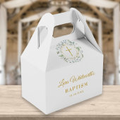 Baptisme Christening Laurel Garland Gold Script Bedankdoosjes